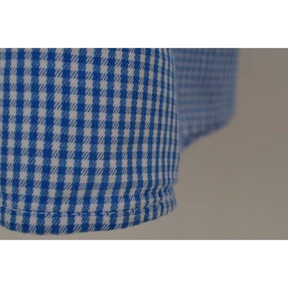 Vintage‎ Micro Plaid Long Sleeve Blouse - Picture 9 of 10